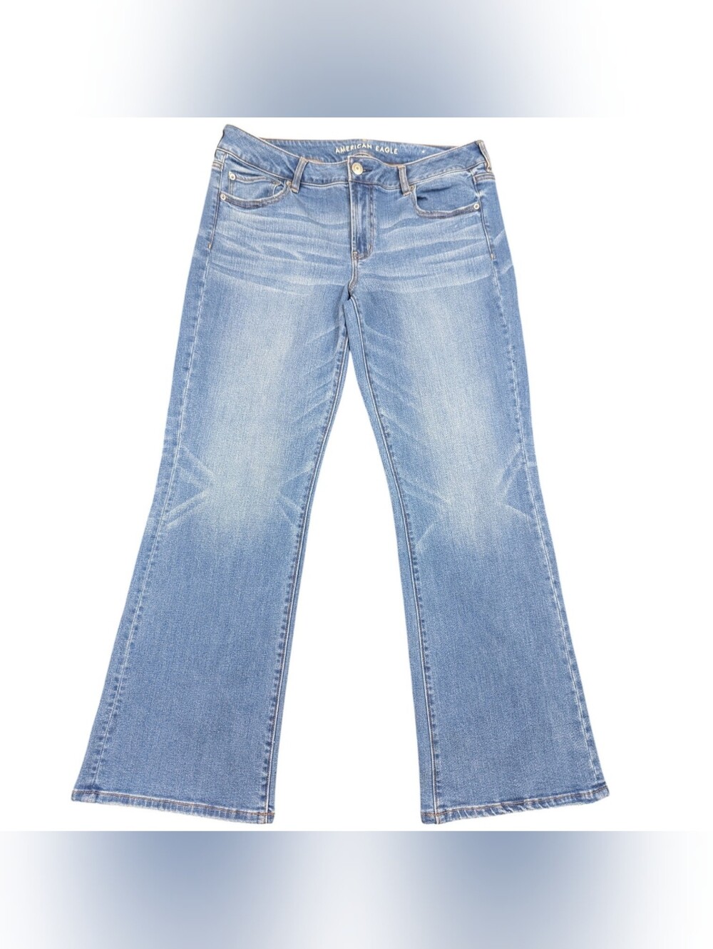 American Eagle Favorite Boyfriend Jeans Size 16 Relax Fit High Waisted Boho chic